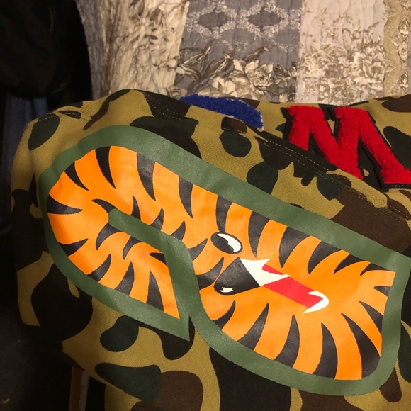 Bape Shark Camo Full Zip Hoodie - Picture 2 of 10